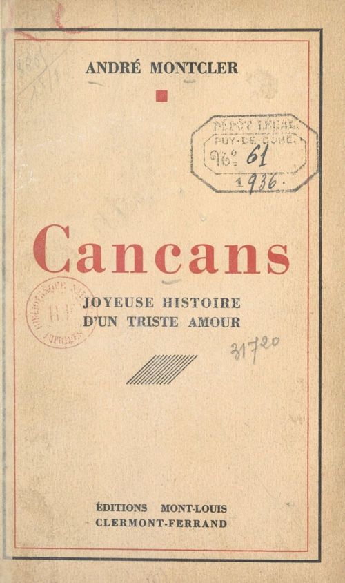 Couverture ebook de Cancans, de Andre Monteler