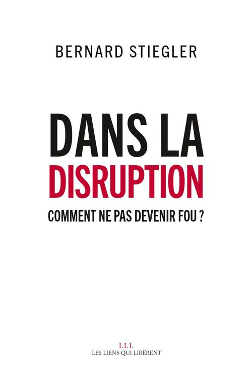 ebook cover of Dans la disruption, by Bernard Stiegler