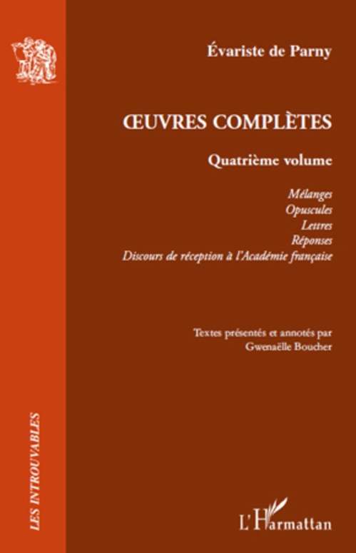 ebook cover of Oeuvres Complètes, by Evariste de Parny