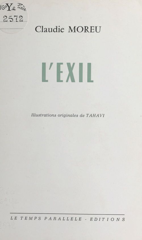 Couverture ebook de L'exil, de Claudie Moreu