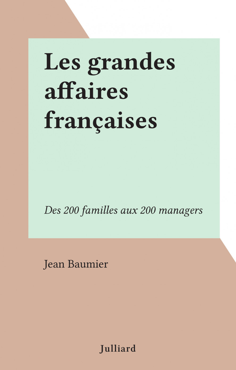 Couverture ebook de Les grandes affaires françaises, de Jean Baumier