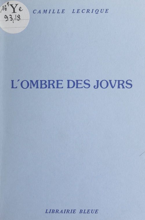 ebook cover of L'ombre des jours, by Camille Lecrique