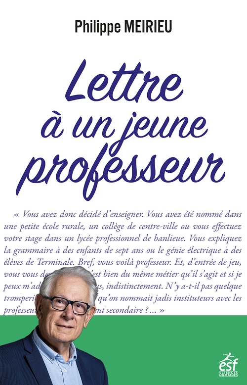 Couverture ebook de Lettre à un jeune professeur, de Philippe Meirieu