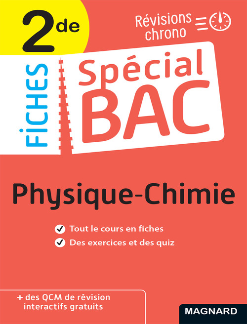 ebook cover of Spécial Bac Fiches Physique-Chimie 2de Bac 2025, by Christian Mariaud