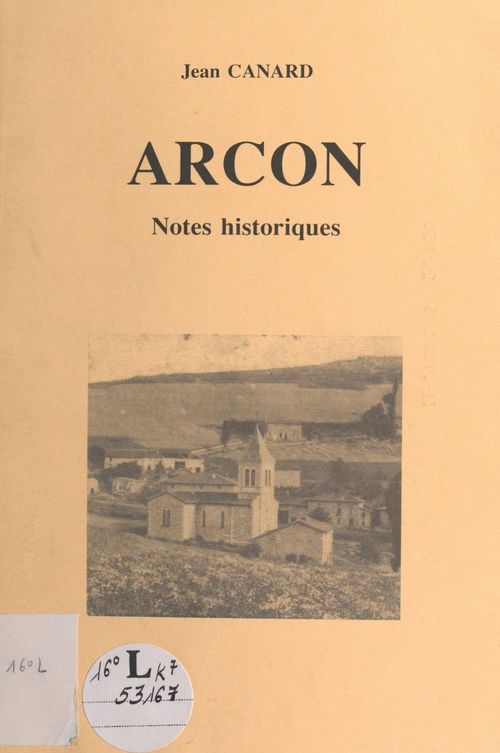Couverture ebook de Arcon, de Jean Canard