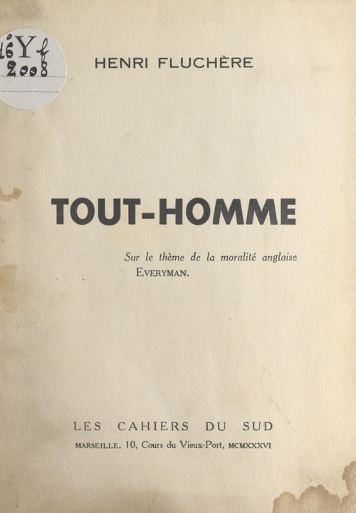 Couverture ebook de Tout-homme, de Henri Fluchère