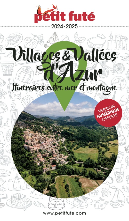 Couverture ebook de VILLAGES & VALLÉES D´AZUR 2025 Petit Futé, de Collectif petit futé
