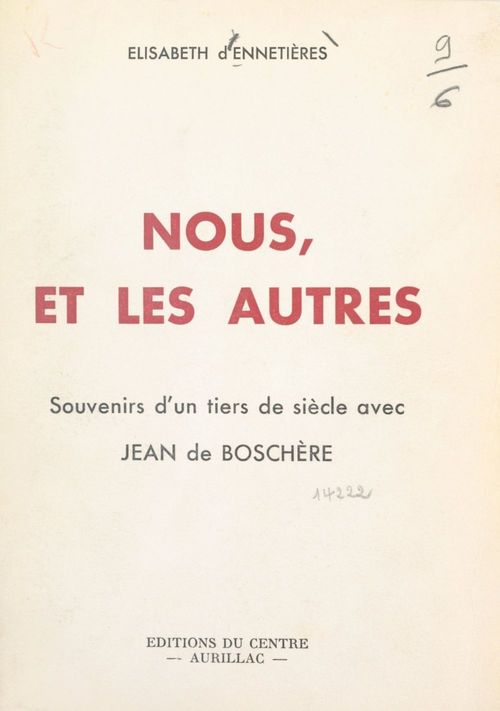 Couverture ebook de Nous, et les autres, de Elisabeth D'Ennetieres