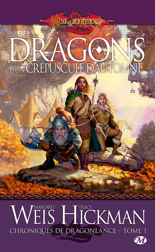 ebook cover of Chroniques de Dragonlance, T1 : Dragons d'un crépuscule d'automne, by Tracy Hickman, Margaret Weis