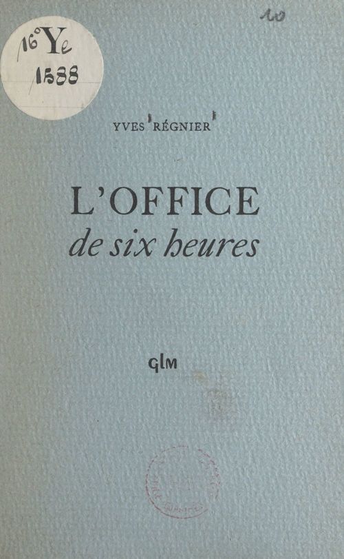 ebook cover of L'office de six heures, by Yves Regnier