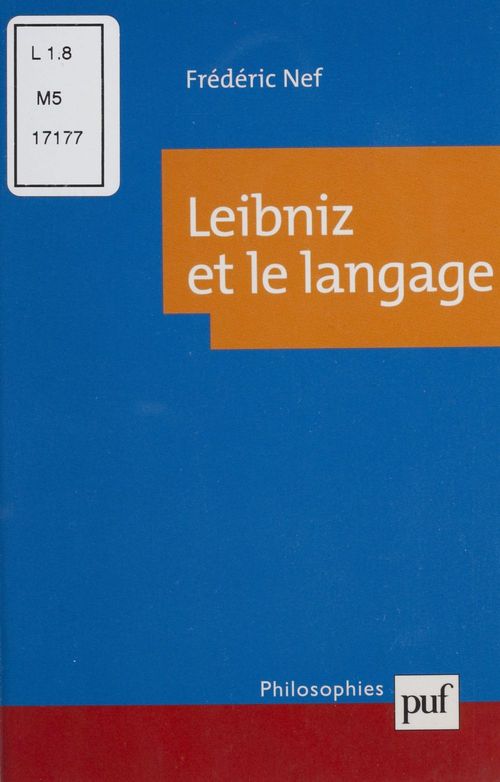 Couverture ebook de Leibniz et le langage, de Frédéric Nef