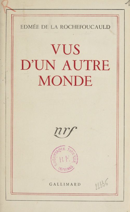 Couverture ebook de Vus d'un autre monde, de La Rochefoucauld E D