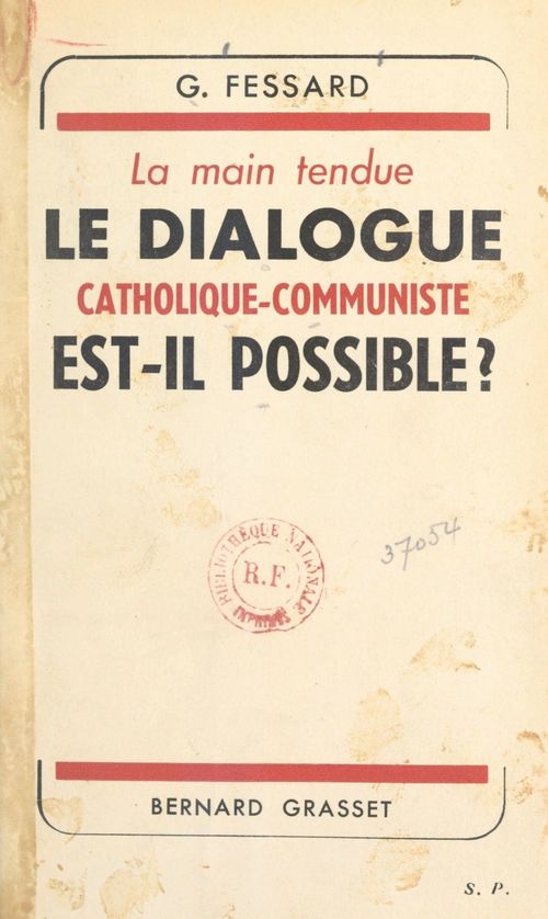Couverture ebook de La main tendue ?, de Gaston Fessard