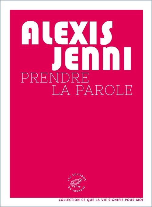 ebook cover of Prendre la parole, by Alexis Jenni