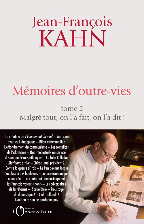 ebook cover of Malgré tout, on l'a fait, on l'a dit !, by Jean-François Kahn