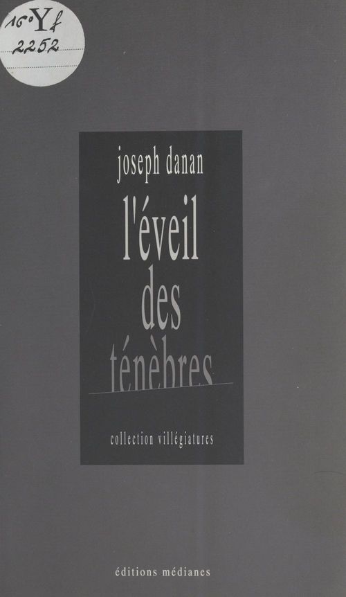 ebook cover of L'Éveil des ténèbres, by Joseph Danan