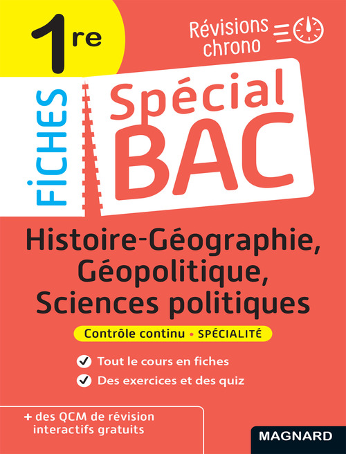 ebook cover of Spécial Bac Fiches Histoire-Géo, Géopolitique, Sciences Po 1re Bac 2025, by Nicolas Verlaque