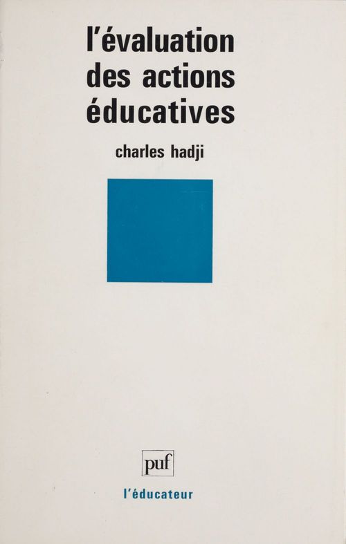 Couverture ebook de L'Évaluation des actions éducatives, de Charles Hadji