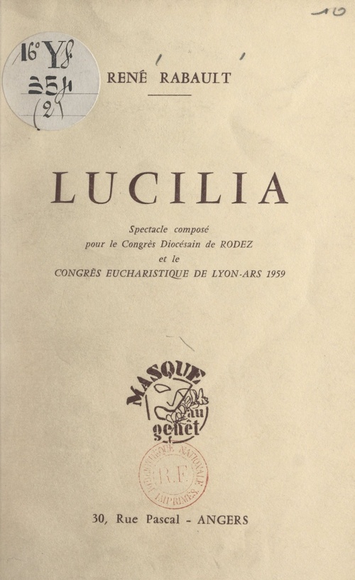 ebook cover of Lucilia, by Rene Rabault