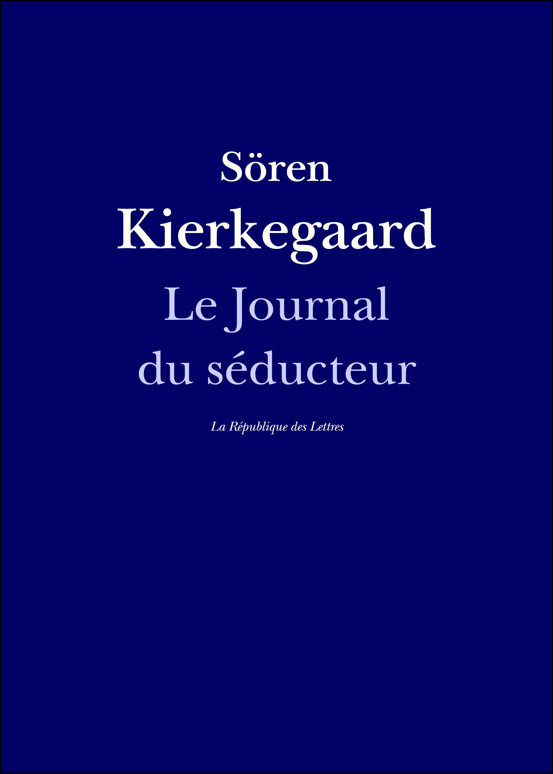 Couverture ebook de Le Journal du séducteur, de Soren Kierkegaard
