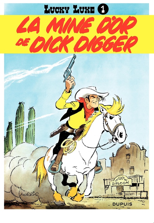 Couverture ebook de Lucky Luke - Tome 1 - La mine d'or de Dick Digger, de René Goscinny, Morris