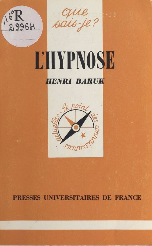 ebook cover of L'hypnose, by Henri Baruk