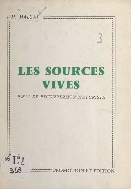 Couverture ebook de Les sources vives, de Jean-Marie Malgat