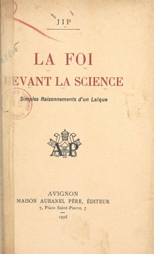ebook cover of La foi devant la science, by Jip