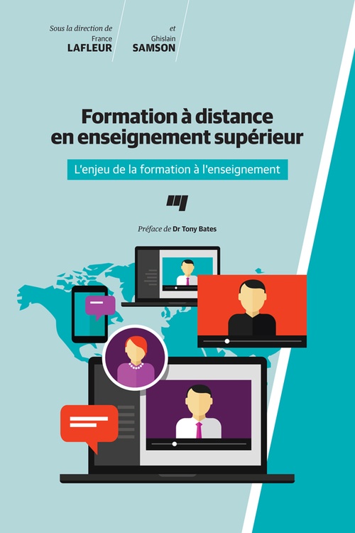 Couverture ebook de Formation à distance en enseignement supérieur, de Collectif, France Lafleur, Ghislain Samson