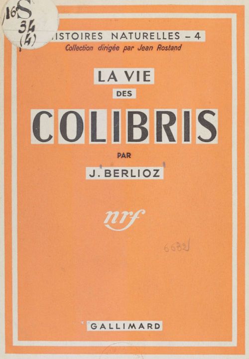 Couverture ebook de La vie des colibris, de Jacques Berlioz