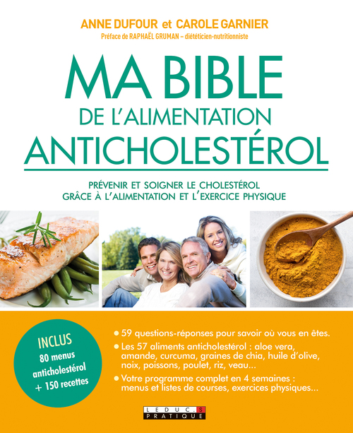 Couverture ebook de Ma Bible de l'alimentation anticholestérol, de Anne Dufour, Carole Garnier