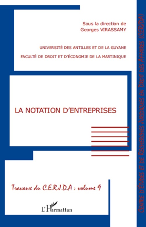 ebook cover of La notation d'entreprises, by Georges Virassamy
