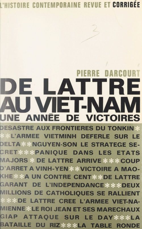 Couverture ebook de De Lattre au Viêt Nam, de Pierre Darcourt