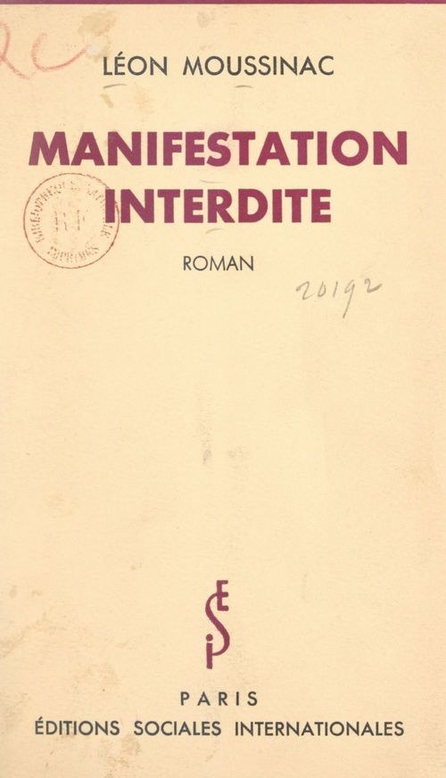 Couverture ebook de Manifestation interdite, de Léon Moussinac