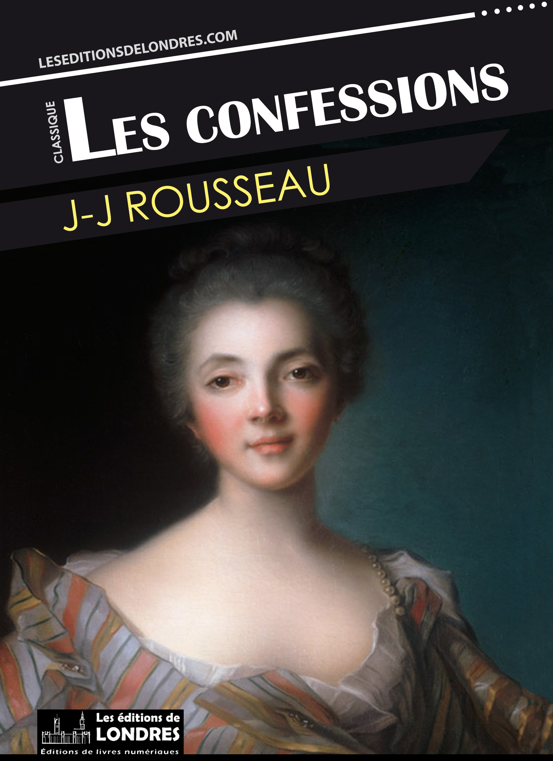 ebook cover of Les confessions, by Jean-Jacques Rousseau