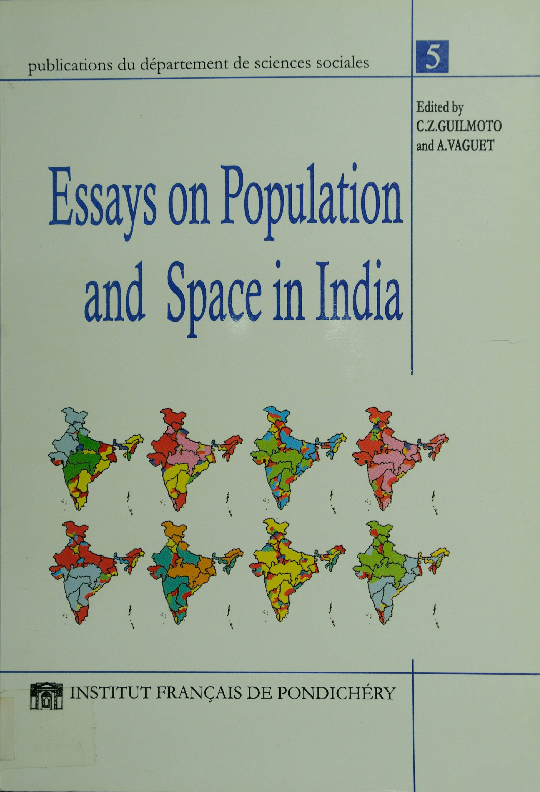 ebook cover of Essays on population and space in India, by Collectif