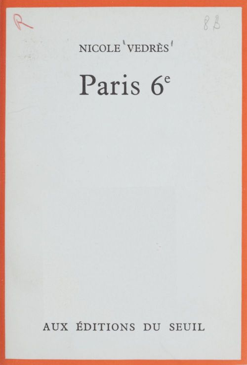 Couverture ebook de Paris 6e, de Nicole Vedres