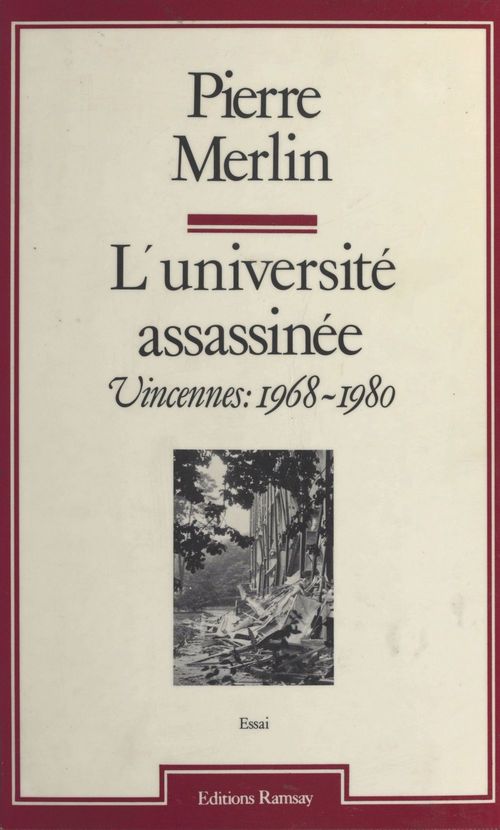ebook cover of L'Université assassinée : Vincennes (1968-1980), by Pierre Merlin