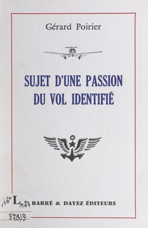 Couverture ebook de Sujet d'une passion du vol identifié, de Gerard Poirier