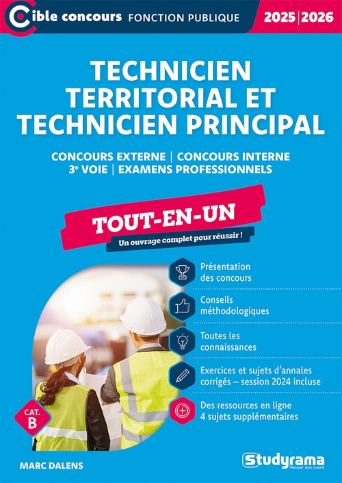 ebook cover of Technicien territorial et technicien principal - Tout-en-un - Catégorie B - Édition 2025-2026, by Marc Dalens
