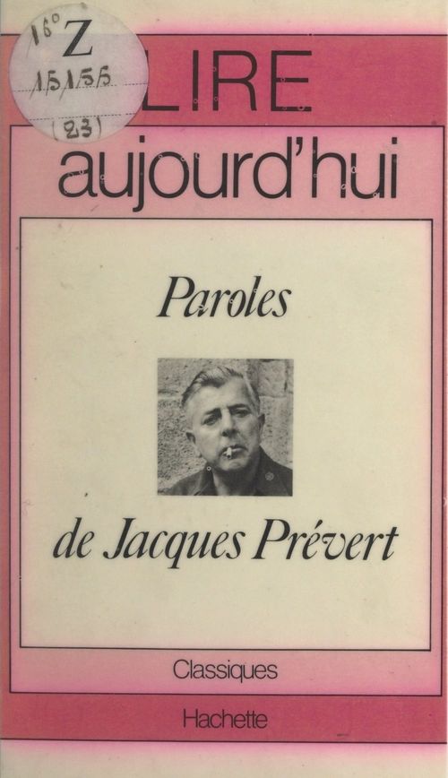 Couverture ebook de Paroles, de Jacques Prévert, de Christiane Mortelier