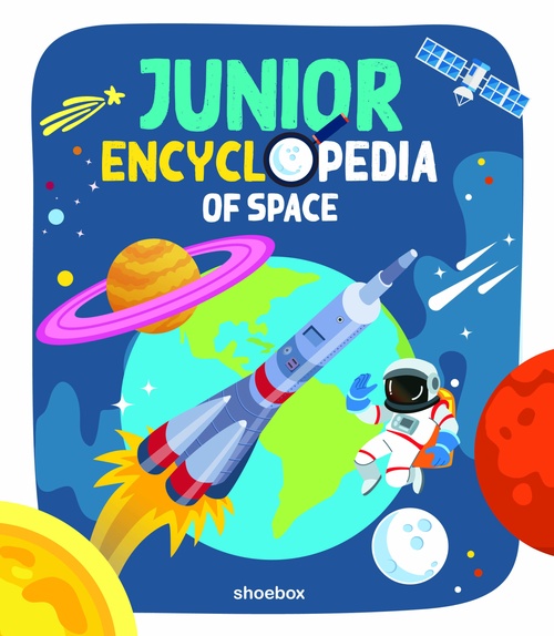 Couverture ebook de Junior Encyclopedia of Space, de David Marchand, Guillaume Prevot, Kim Huynh