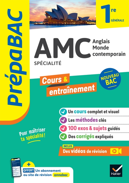Couverture ebook de Prépabac - AMC (Anglais monde contemporain) 1re générale (spécialité), de Christine Bitaillou, Aline Charles, Anne-Cécile Couturier, Isabelle Kherbouche, Jean-Marck Molignier