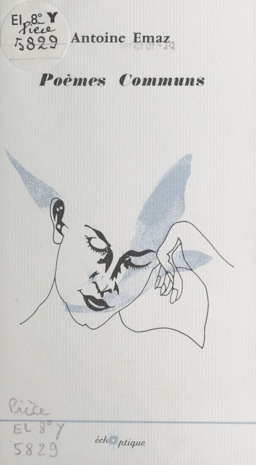 Couverture ebook de Poèmes communs, de Antoine Emaz