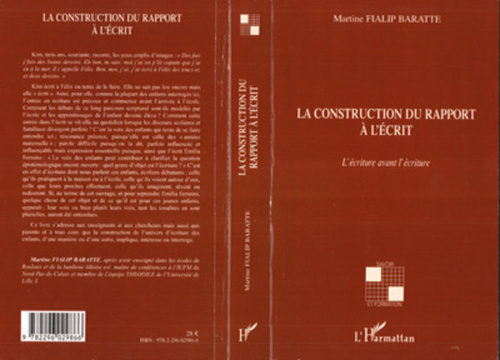 Couverture ebook de La construction du rapport à l'écrit, de Martine Fialip baratte