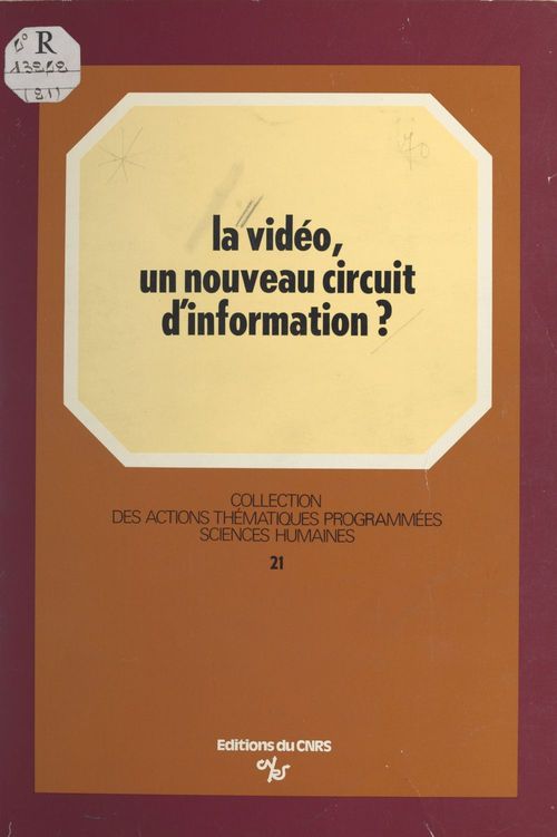 ebook cover of La vidéo : un nouveau circuit d'information, by Anne-marie Laulan