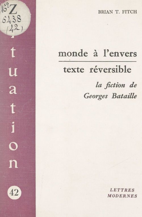 ebook cover of Monde à l'envers, texte réversible, by Brian T. Fitch
