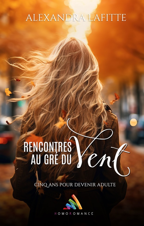 Couverture ebook de Rencontres au gré du vent (livre lesbien, roman lesbien) - romance young adulte et contemporaine, de Alexandra Lafitte