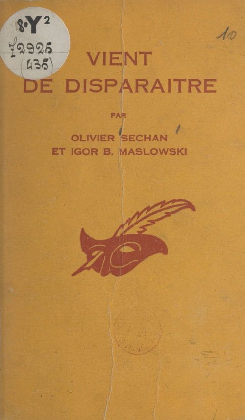 Couverture ebook de Vient de disparaître, de Igor B. Maslowski, Olivier Séchan