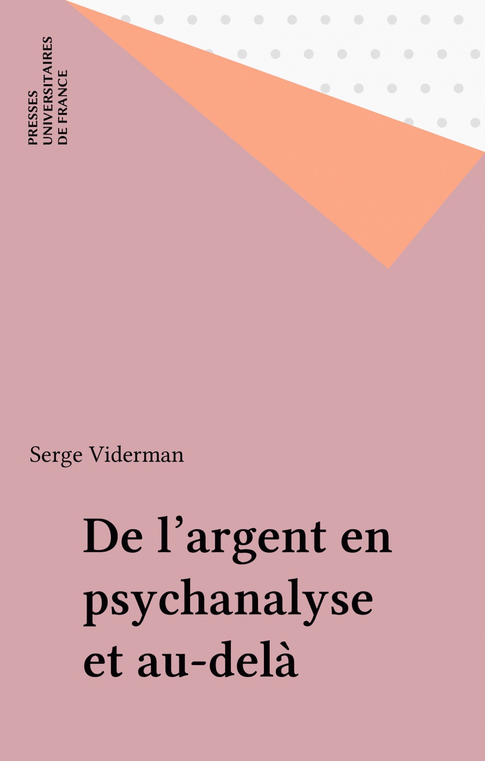 Couverture ebook de De l'argent en psychanalyse et au-delà, de Serge Viderman